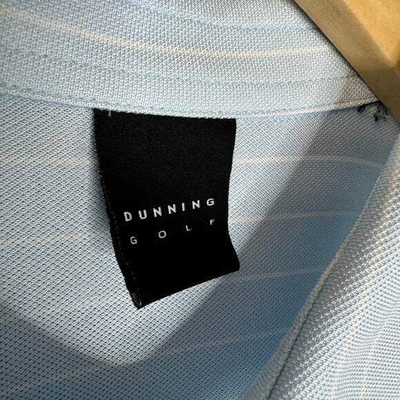 Dunning Golf Striped Performance Polo Shirt Short Sleeve Men's Medium - Picture 7 of 7